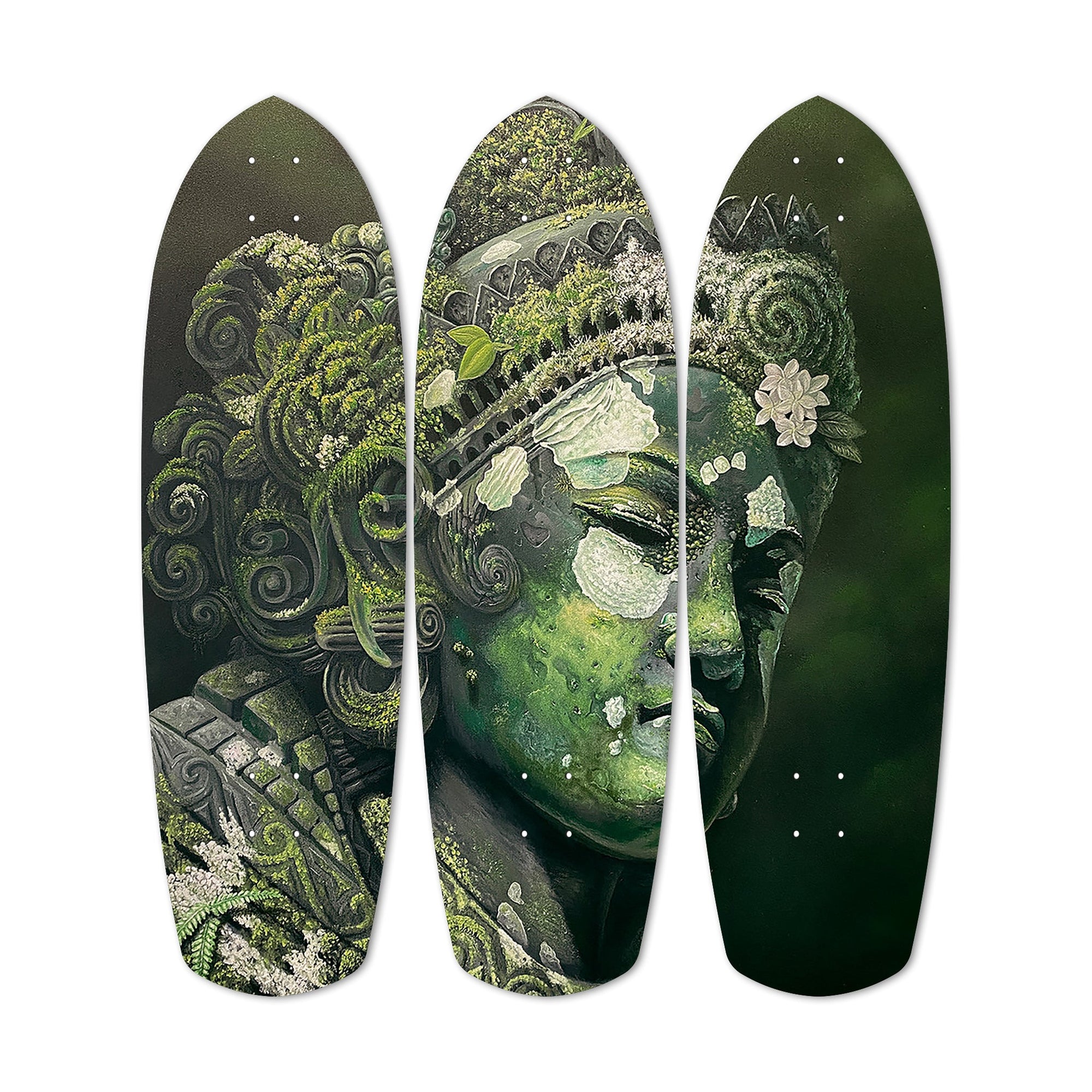 Lord Shiva Carver 840 art skateboard deck frontside. Unicat and original by Alex Hohl
