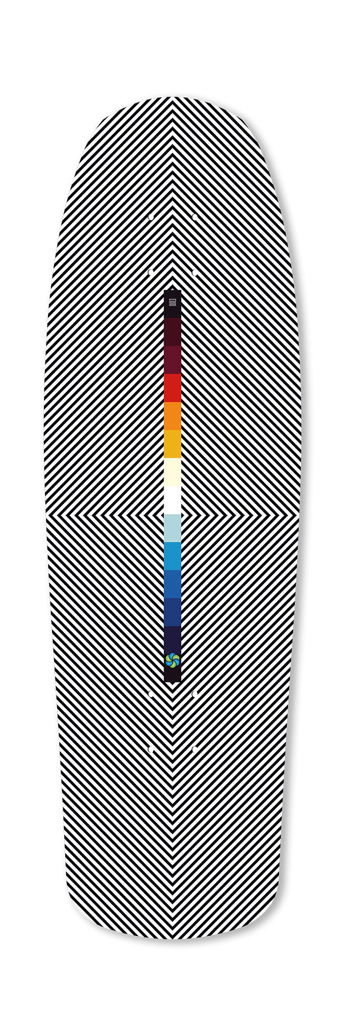 Optichromie City 810 skateboard art frontside. Limited edition by Afshin Le Bon Etesamifar