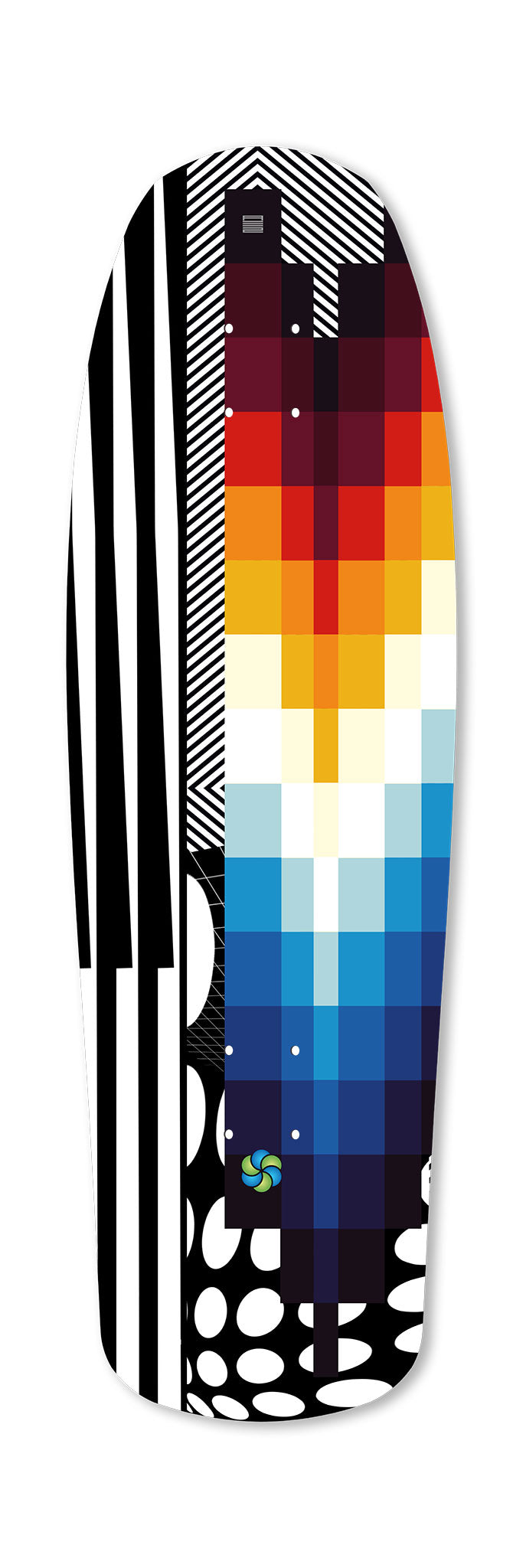 Psychromie City 810 art skateboard deck frontside. Limited edition by Afshin Le Bon Etesamifar