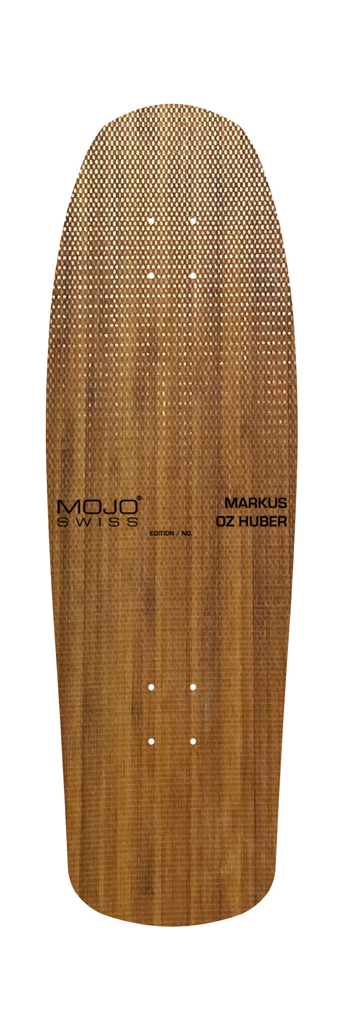 Biarritz City 810 art skateboard deck backside wood. Limited edition by Markus Oz Huber