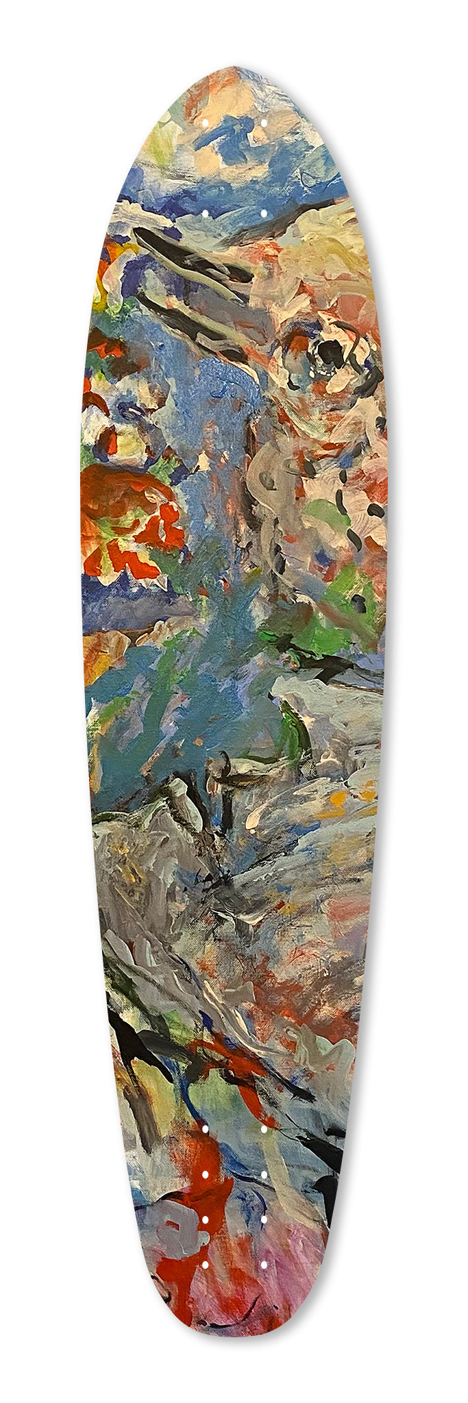 50 Cruise 900 art skateboard deck frontside. Single edition by Paul Moecklin