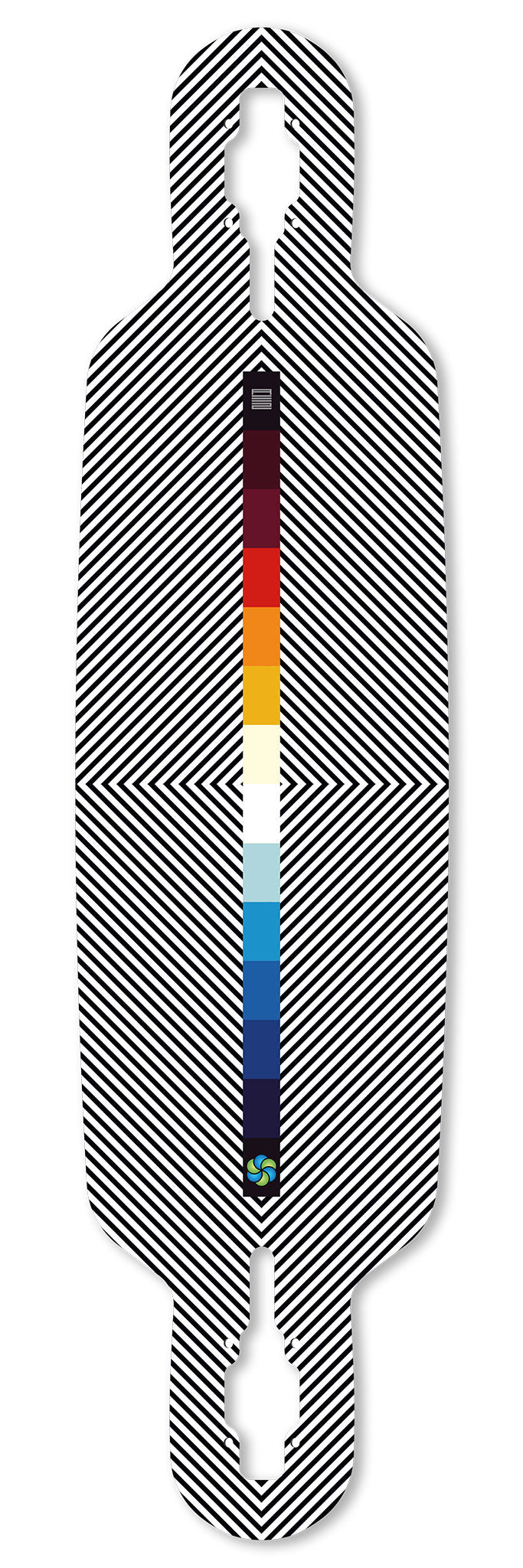 Optichromie Flex 960 art on skateboards frontside. Limited edition by Afshin Le Bon Etesamifar