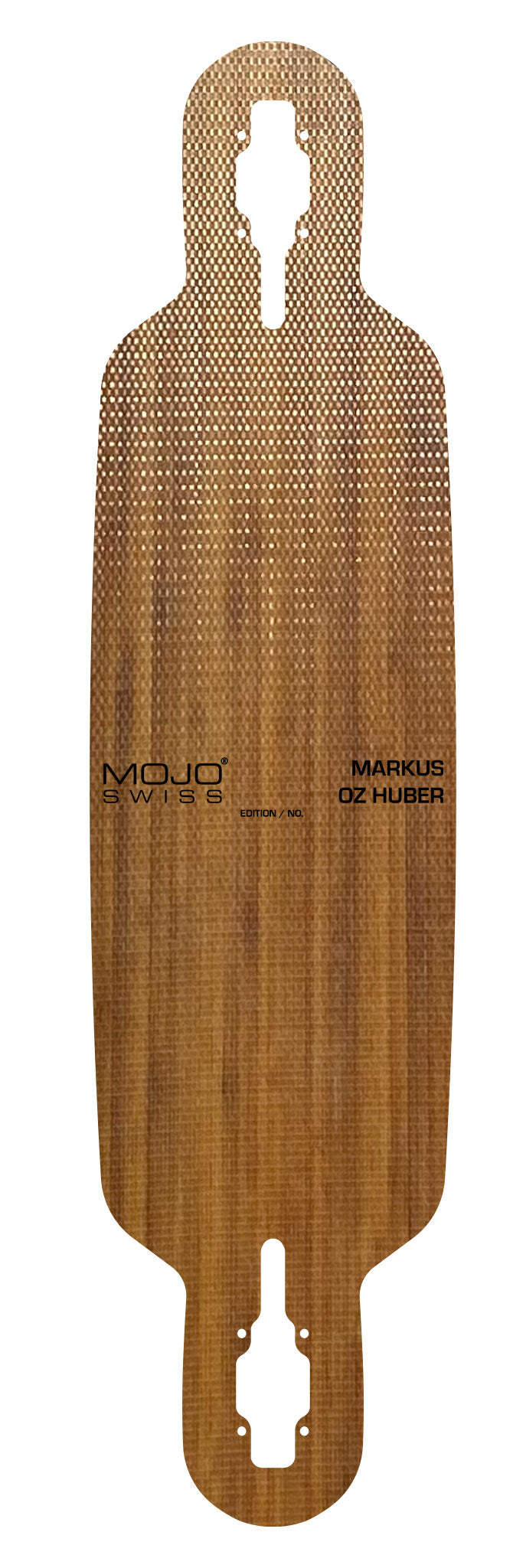 Capbreton Flex 960 art skateboard deck backside wood. Limited edition by Markus Oz Huber